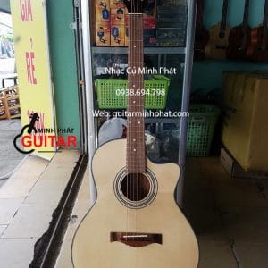 Dòng đàn guitar acoustic gỗ hồng đào, mặt gỗ thông chất lượng cao