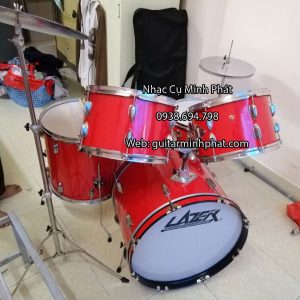 Bộ trống jazz 5 drum giá rẻ màu đỏ đẹp sang trọng, âm thanh hay trong tầm giá dành cho người mới tập chơi và làm quen với trống jazz nhé