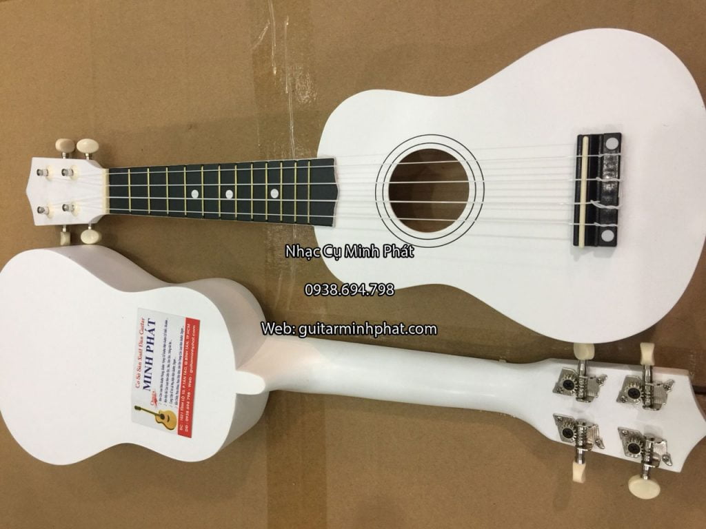 shop đàn ukulele giá rẻ tphcm - bán đàn ukulele soprano màu trắng giá rẻ
