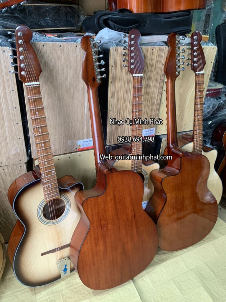 Các mẫu đàn guitar phím lõm giá rẻ gỗ nguyên tâm cho âm thanh vang và sâu