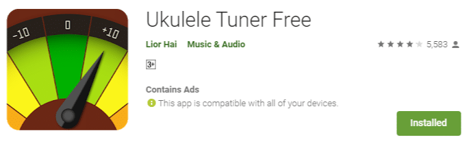 Chỉnh dây đàn ukulele với ukulele tuner free