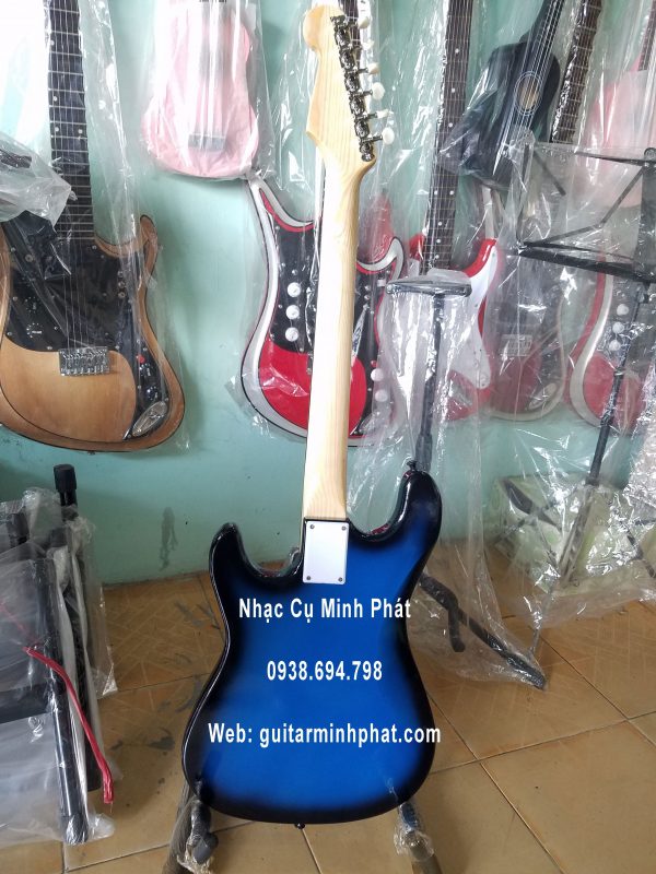 Đàn guitar điện giá rẻ tphcm - mẫu đàn guitar điện xanh viền đen