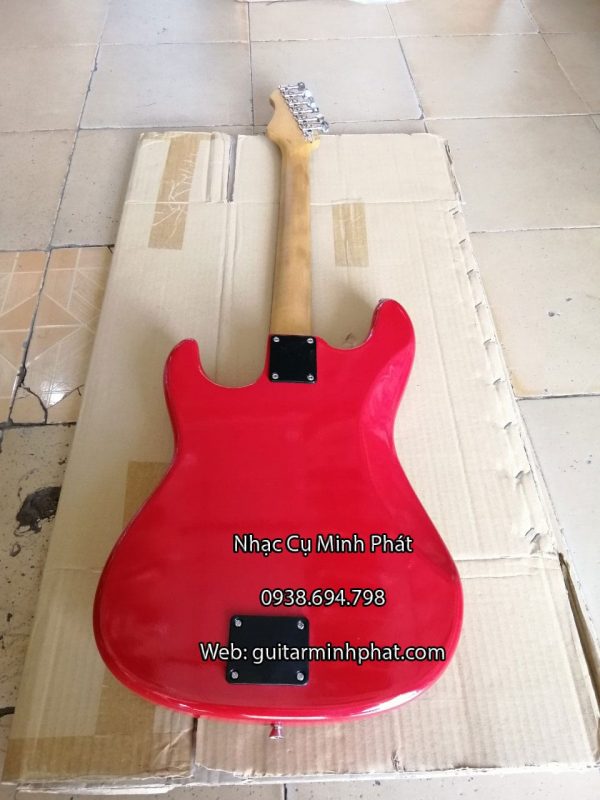đàn guitar điện vọng cổ giá rẻ màu đỏ đẹp, mobin tốt , có ty chỉnh cần đàn được bán tại shop nhạc cụ minh phát