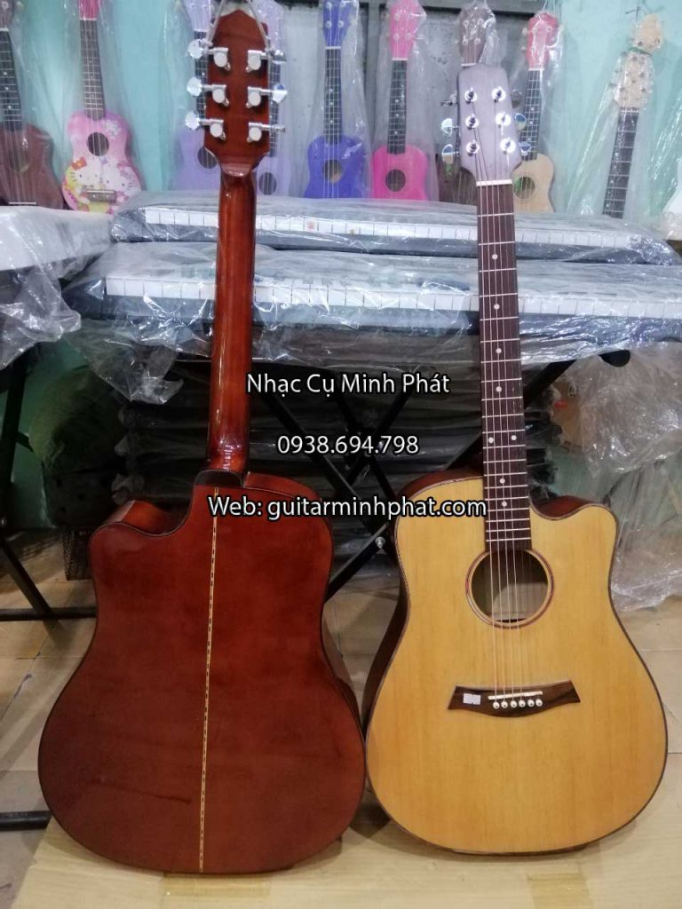 Đàn guitar acoustic gỗ maple được gắn bộ khóa inox đúc nhập khẩu chất lượng