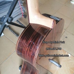 Hình ảnh chi tiết các góc cạnh của đàn guitar classic gỗ hồng đào - Nhạc Cụ Minh Phát