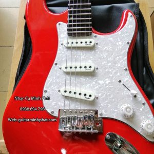 đàn guitar điện fender phím lõm mobi cao cấp âm thanh hay, cần đàn có ty chỉnh chóng cong cần - khóa inox xịn