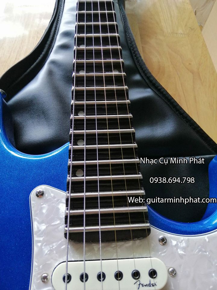 Mẫu đàn guitar điện fender phím lõm chơi cổ nhạc tân cổ màu xanh dương giá rẻ chất lượng uy tín tại tphcm