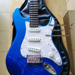 Mẫu đàn guitar điện fender phím lõm chơi cổ nhạc tân cổ màu xanh dương giá rẻ chất lượng uy tín tại tphcm