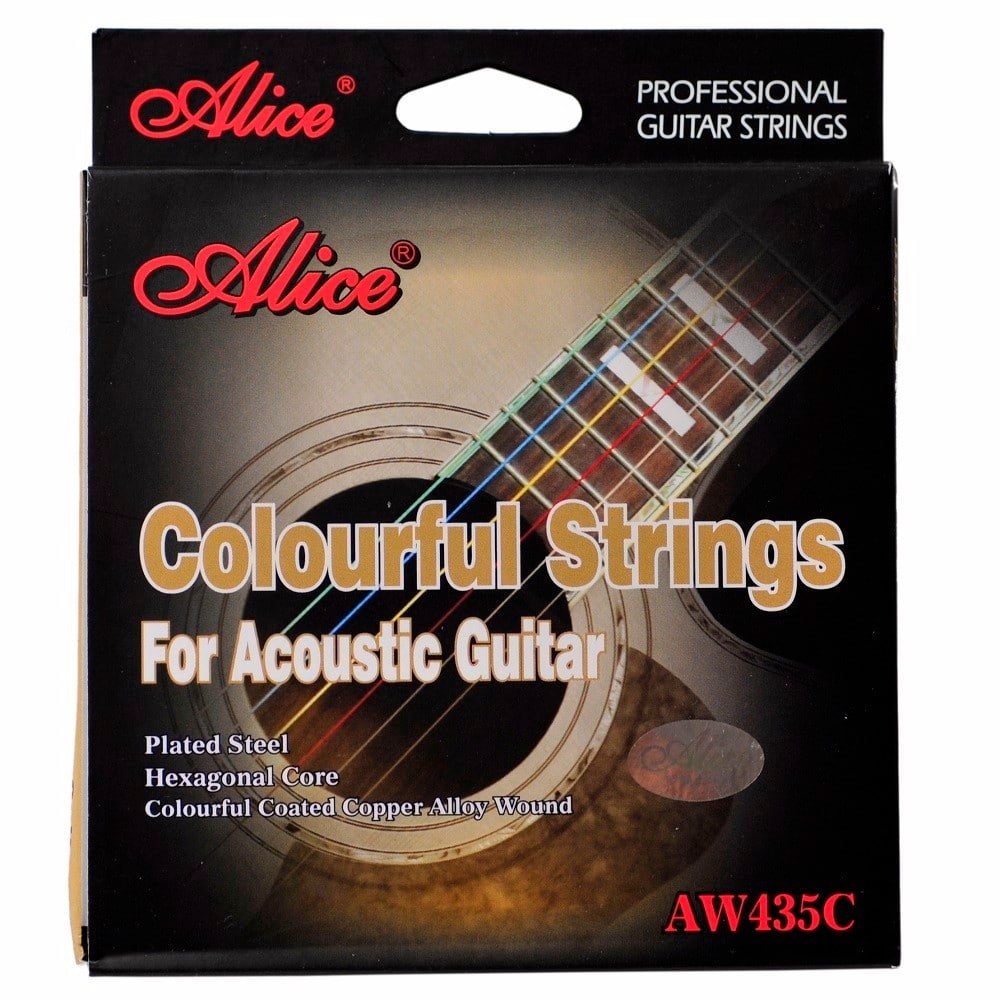 Dây màu guitar acoustic alice aw435c