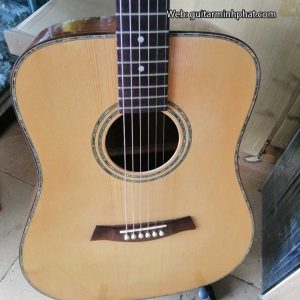 Đàn guitar gỗ KOA cao cấp cẩn xà cừ quanh thùng đàn