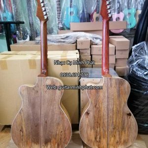 Đàn guitar phím lõm gỗ tràm, cần liền nguyên khối giá rẻ tại tphcm -nhạc cụ minh phát