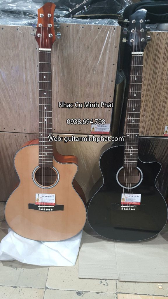 Mua đàn guitar acoustic giá rẻ cho người mới tập chơi , action được làm thấp chuẩn không đau tay dễ bấm