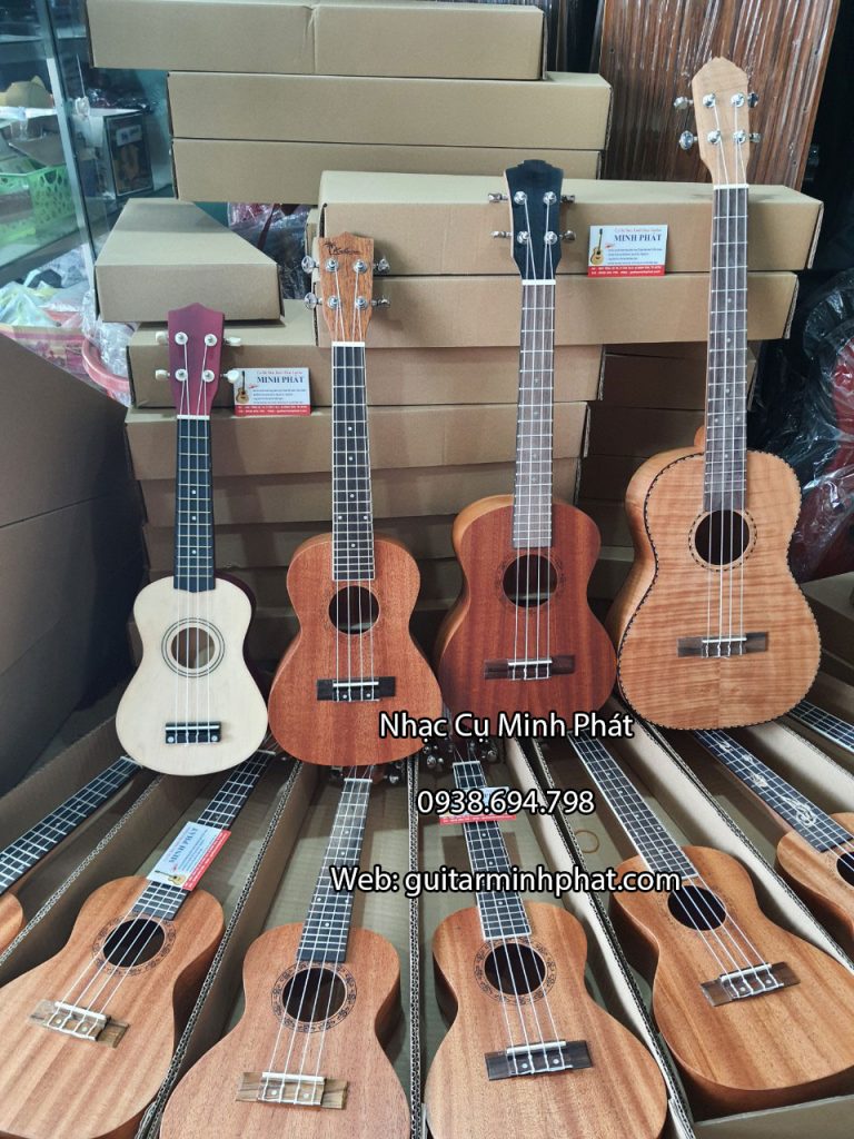 Các mẫu ukulele : Soprano - Concert- Tenor - Baritone