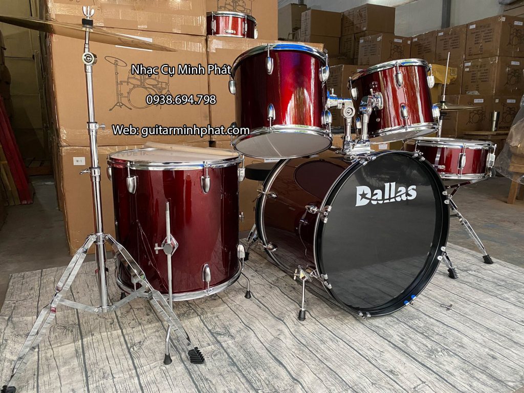 Bộ trống jazz Dallas màu đỏ mận - liên hệ 0938.694.798