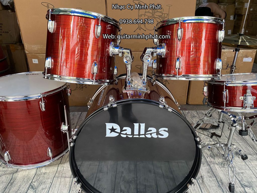 Bộ trống jazz Dallas màu đỏ sọc- liên hệ 0938.694.798