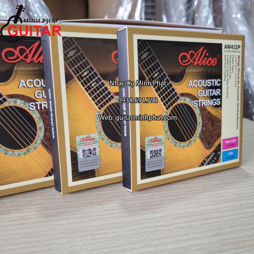 Dây Guitar Acoustic Alice AW432 gồm 6 dây đàn được đóng gói đẹp chất lượng