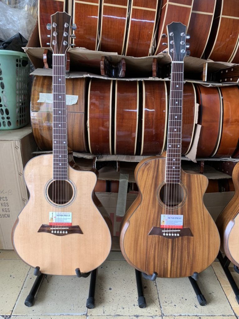Đàn Guitar Acoustic Gỗ Điệp Kỹ Cao Cấp Vát Bavel MP-A12 9 Đàn Guitar Acoustic Gỗ Điệp Kỹ Cao Cấp Vát Bavel MP-A12 - Đàn có mặt top gỗ Điệp kỹ- Lưng hông gỗ điệp kỹ