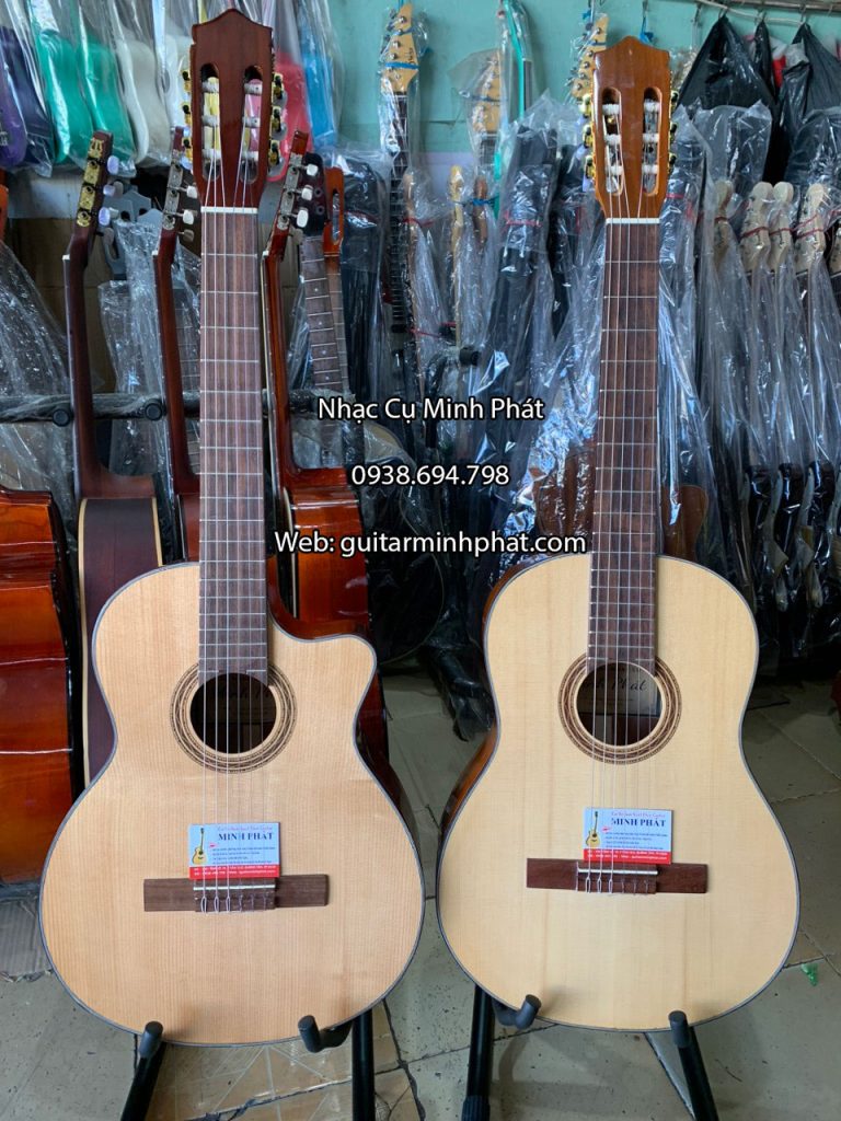 Guitar Classic Gỗ Hồng Đào Già Có Ty Chỉnh Cần MP-C3 9 Đàn guitar classic gỗ hồng đào có dáng truyền thống và dáng A khuyết