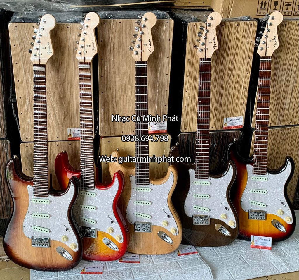 Cửa hàng bán đàn guitar điện phím lõm Fender cao cấp chất lượng gỗ Ash tự nhiên - Mobin chuyên tiếng vọng cổ