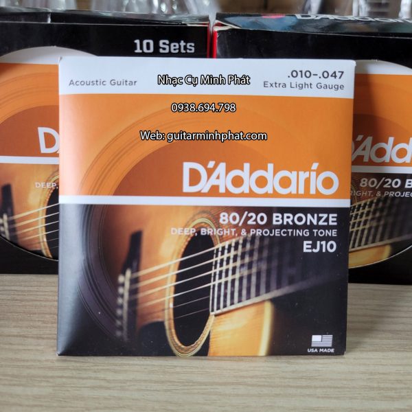 Dây đàn guitar acoustic D’Addario EJ10
