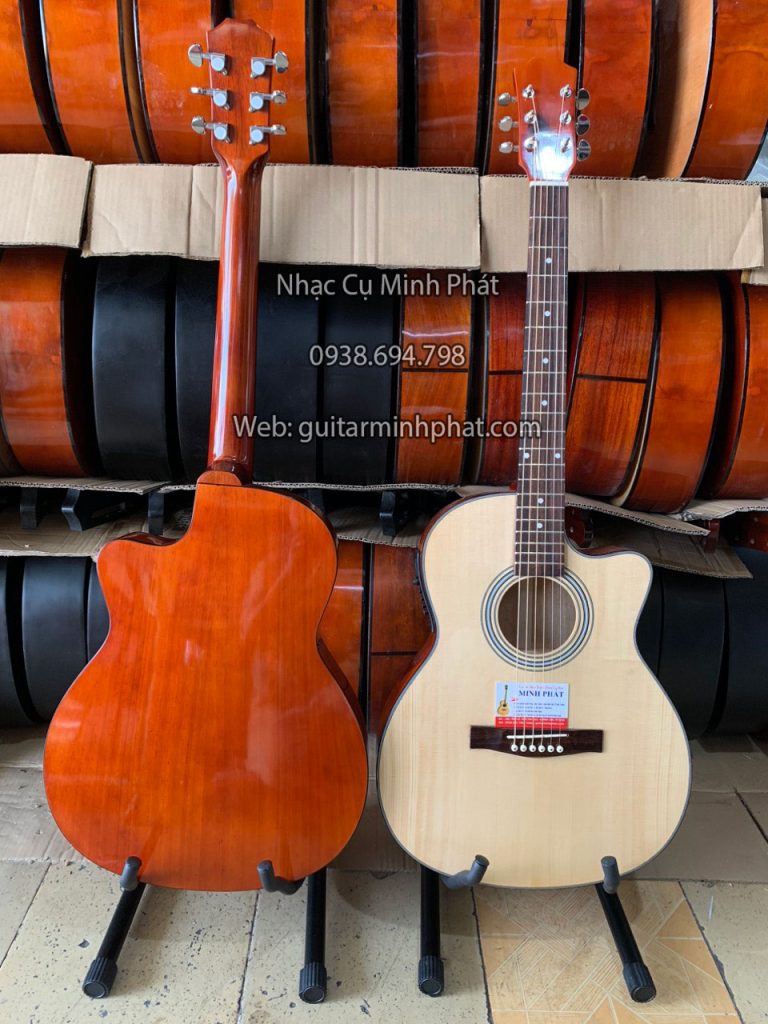 Đàn Guitar Acoustic Thùng Mỏng EQ 9 Hình ảnh chi tiết mặt trước và sau đàn