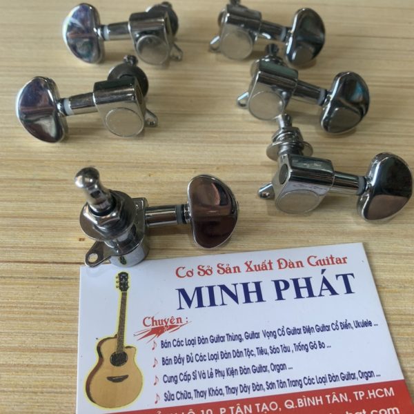 Khóa đàn guitar acoustic inox cao cấp