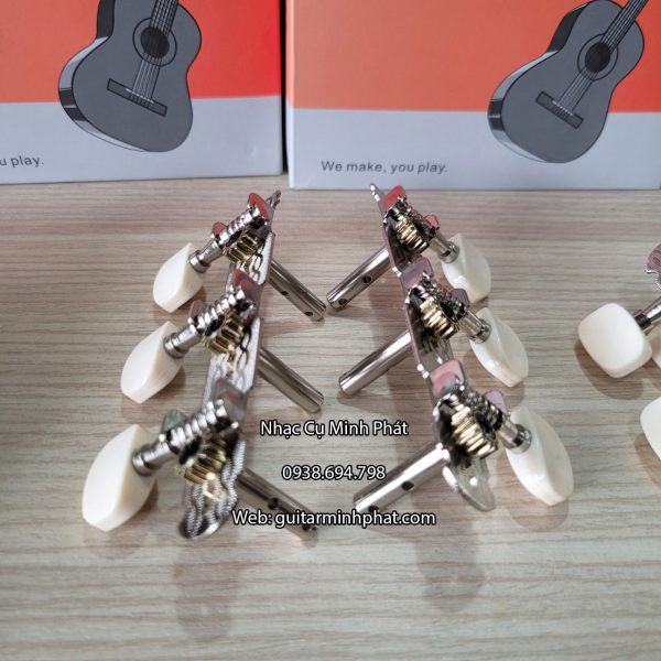 Khóa đàn guitar acoustic viền bạc