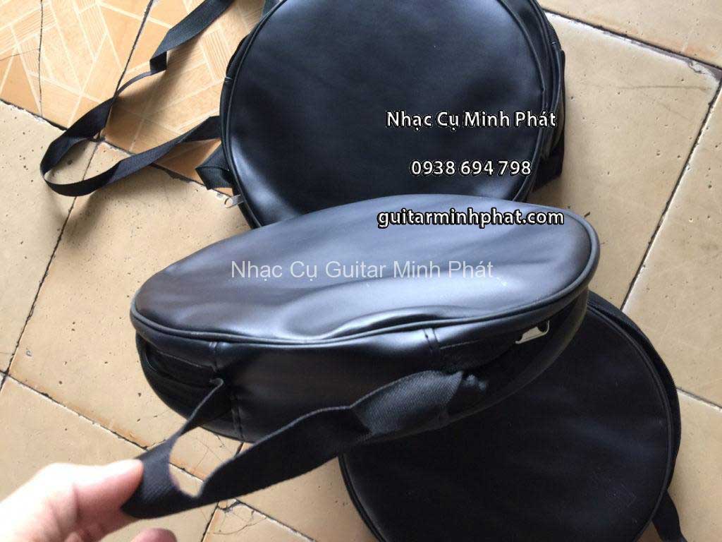Bao da trống lục lạc gõ bo 5 Bao da trống gõ bo được trang bị dây đeo , dễ dàng di chuyển