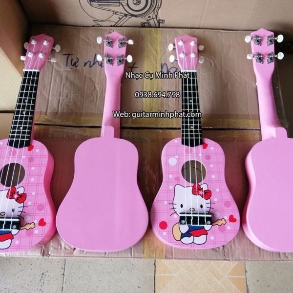Đàn ukulele soprano hình hello kitty