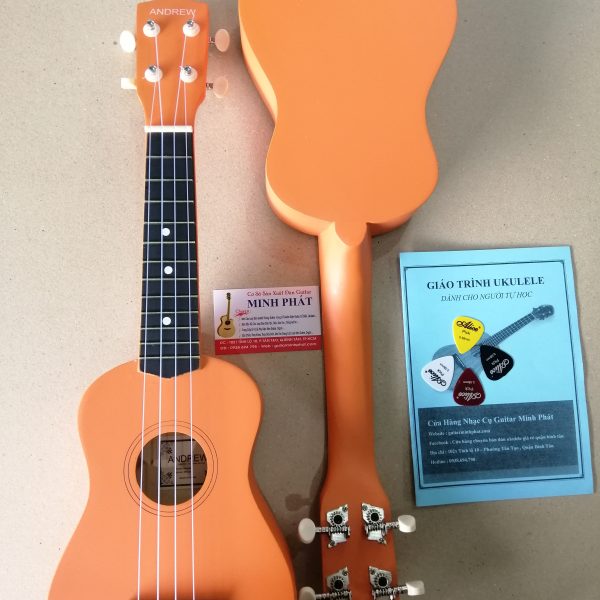 Đàn ukulele soprano màu cam