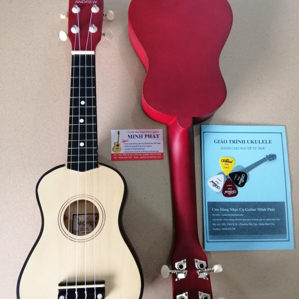 Đàn ukulele soprano màu gỗ