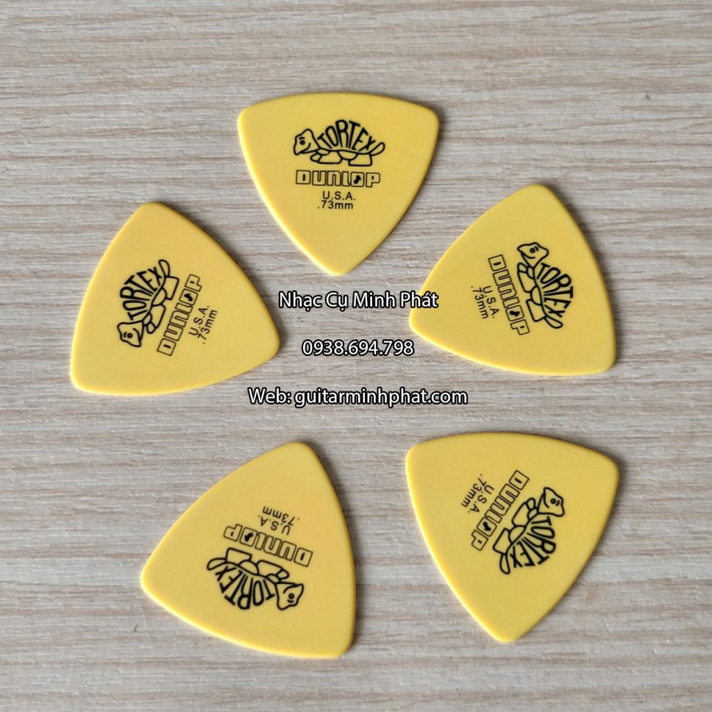 Phím gảy đàn Guitar Dunlop Tortex size 0.73mm