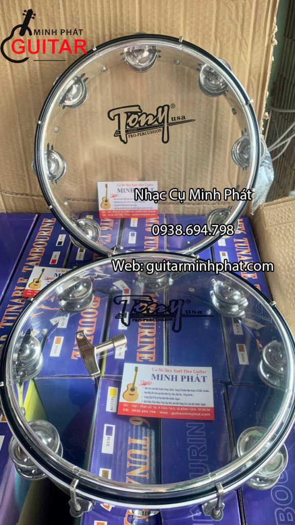Trống Lắc Tay – Lục Lạc Gõ Bo Tambourine Tony Nhập Khẩu Chính Hãng Cao Cấp