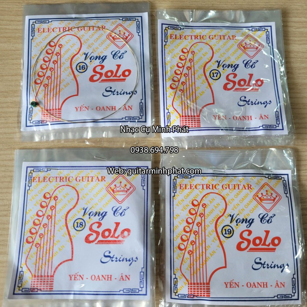 Dây đàn guitar phím lõm 8 Bộ sản phẩm dây 16 , 17 dùng cho dây 1 - dây 18 , 19 dùng cho dây 2 đàn guitar điện phím lõm