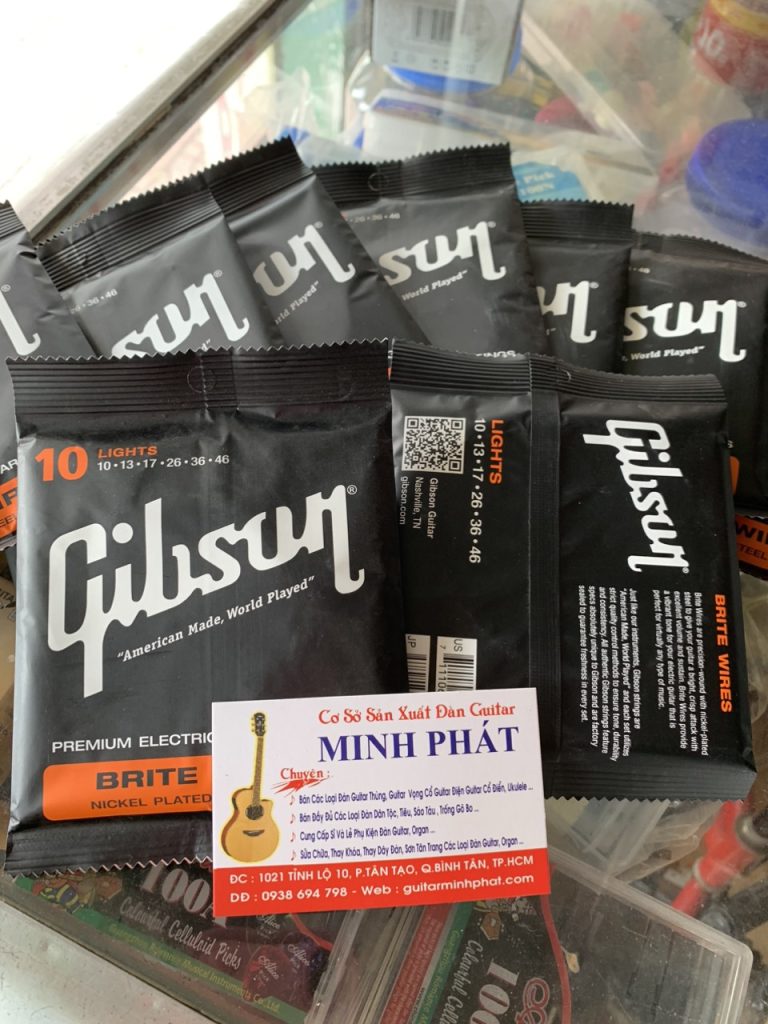 Dây đàn guitar điện Gibson 5 Dây đàn guitar điện Gibson cỡ 10-46 chính là sự lựa chọn đẳng cấp đến từ thương hiệu nhạc cụ huyền thoại thế giới – Gibson (Mỹ).