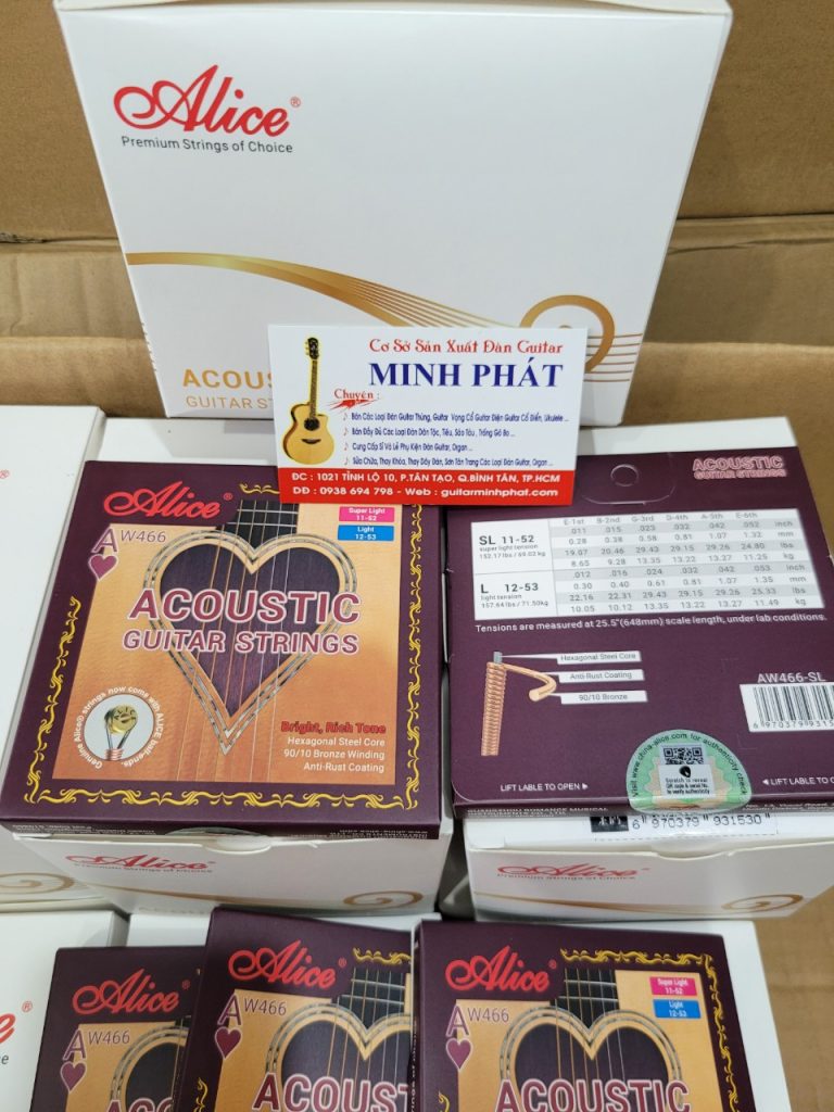 Dây đàn guitar Acoustic Alice AW466 Chính Hãng 4 Dây đàn guitar acoustic Alice AW466 phiên bản bao bì mới tích hợp tem chống hàng giả quét mã QR vô cùng tiện lợi