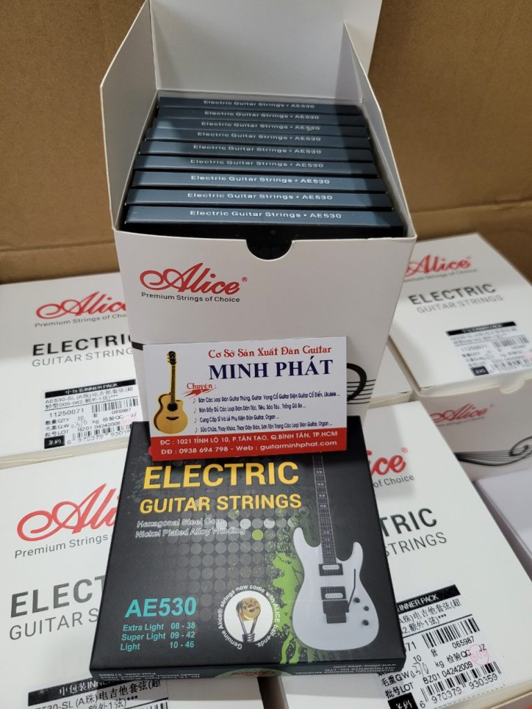 Dây đàn guitar Electric Alice AE530 5 Mẫu dây đàn guitar điện chính hãng ALICE AE530. Dòng sản phẩm dây đàn đến từ thương hiệu Alice