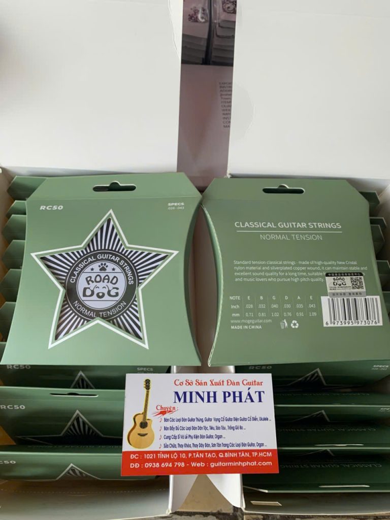 Dây đàn guitar classic Road Dog RC50 5 Dây đàn guitar classic ROAD DOG RC50 được thiết kế có độ đàn hồi cao để đảm bảo kiểm soát âm chuẩn xác, chống ẩm