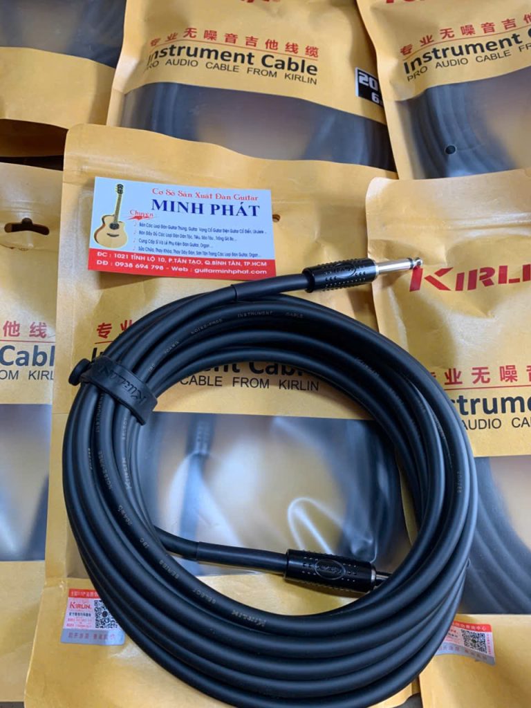 Dây jack guitar Kirlin dẻo, cực kỳ bền, lõi dây đồng khá lớn.